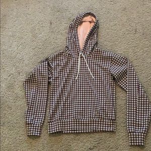 Rag & Bone Brown Houndstooth Hoodie